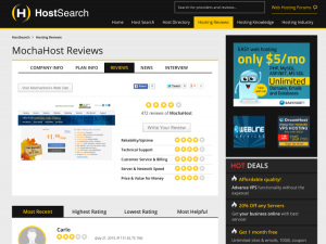 MochaHost Reviews At HostSearch